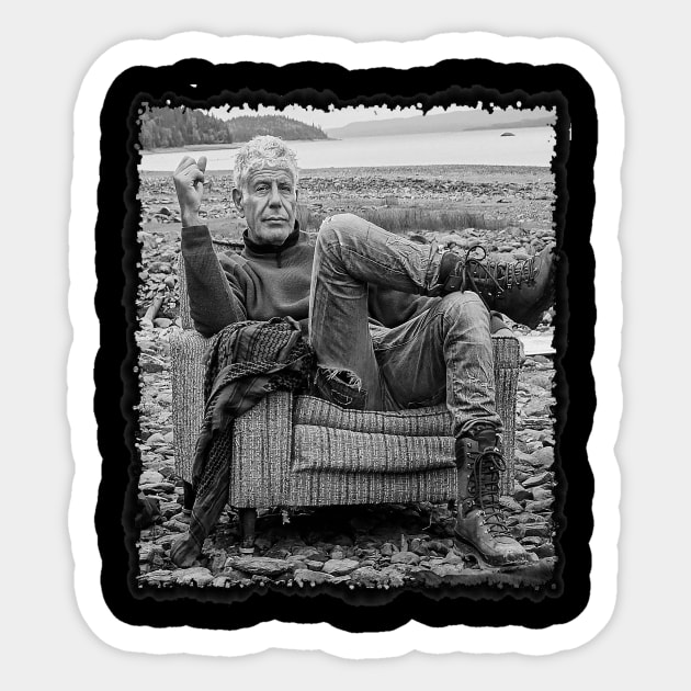 anthony bourdain Sticker by podcast awak samo awak